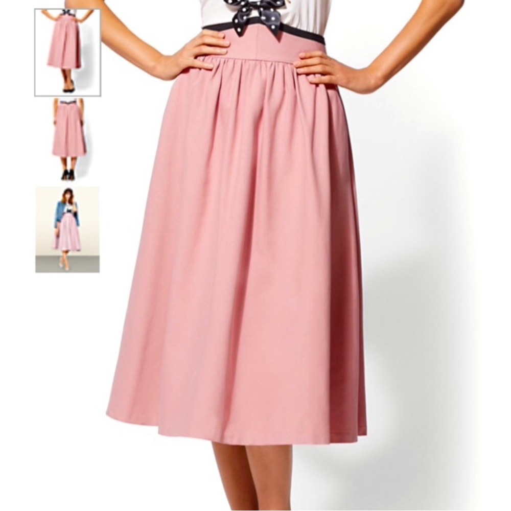 New York & Company Pink High Waist Skirt Size 6
